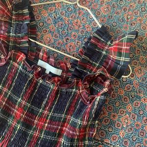 Hill House Home The Ellie Nap Dress in Navy Tartan